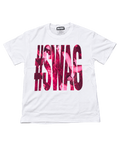 MAGENTA* Swag Tee – #SWAG print on a white tee