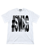 BLACKOUT* Swag Tee – #SWAG print on a white tee